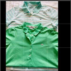 Set of 2 vineyard vines polo tee shirt size large pristine !
